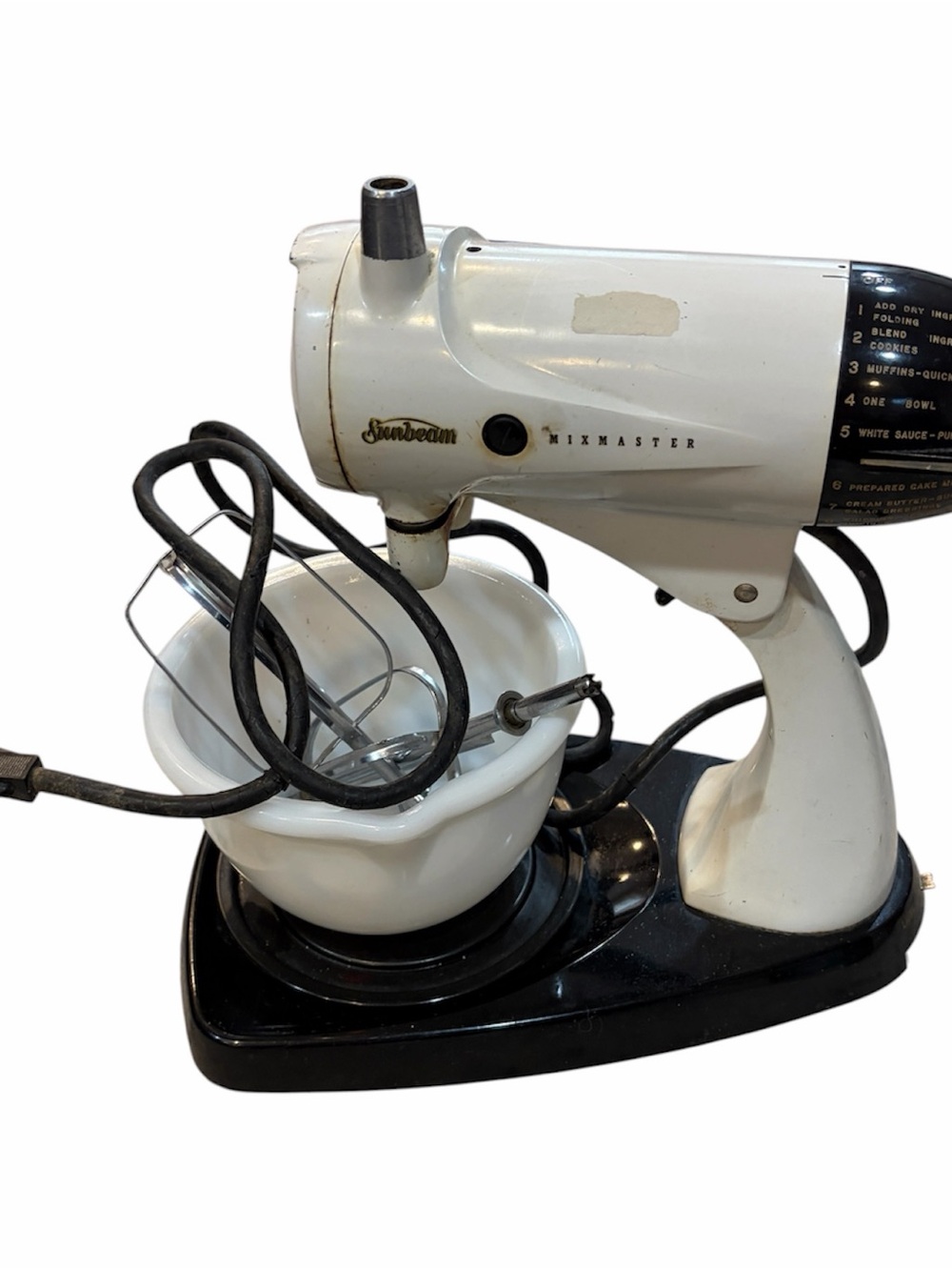 Sunbeam Mixmaster Stand Mixer in White and Black